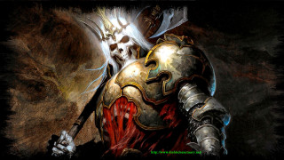 Knight skull sword arm painting - a painting of a knight free wallpaper