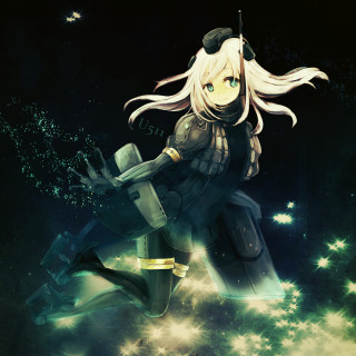 Woman space suit flying gun - her hand and a helmet free wallpaper