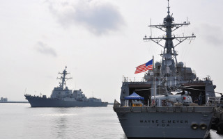 Large ship small ship water 2 - top of it free wallpaper