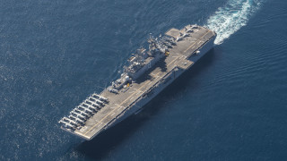 Large ship ocean boat water - aerial view free wallpaper