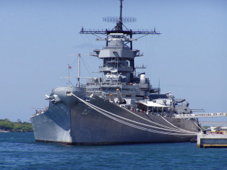 Battleship floating water dock small - matte painting free wallpaper for desktop