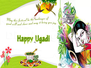 Greeting card woman pot flowers - bapu free wallpaper