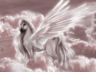 White unicorn wings clouds pink - the cloud free wallpaper for desktop