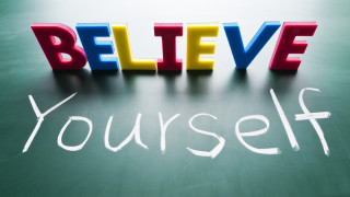 Believe yourself chalkboard inspiration motivation - a chalkboard free wallpaper