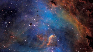 Star cluster rainbow blue star - a large star cluster in the sky free wallpaper for desktop