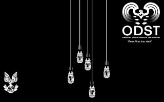 Black white photo lights hanging - cybernetic free wallpaper