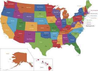 Map united states labeled red - all free wallpaper for desktop