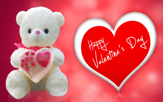 Teddy bear heart valentines day - a happy valentines day free wallpaper