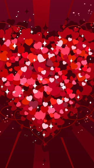 Heart shaped background hearts stars - background free wallpaper