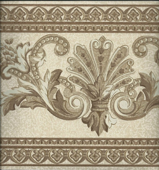 Decorative flower leaves beige background - the edge free wallpaper for tablet