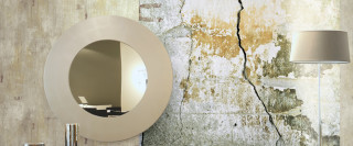 Bathroom mirror lamp peeling paint - paint free wallpaper