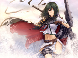 Woman gun redcape water anime - a red cape free wallpaper for desktop