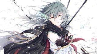 White haired swordman cape blood - a black cape free wallpaper