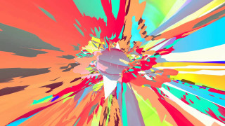 Colorful abstract heart background multicolored - chromatic free wallpaper