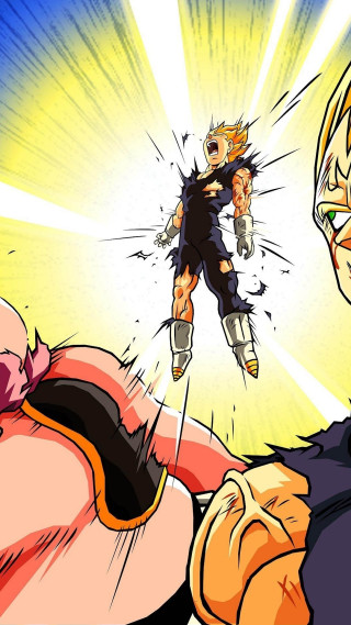 Cartoon man dragon ball fighter - another man in the background free wallpaper