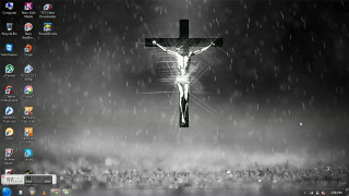 Computer screen jesus cross rain - a window open free wallpaper