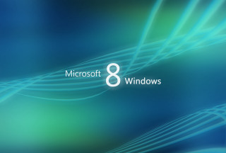 Blue green background microsoft 8 - a white logo free wallpaper