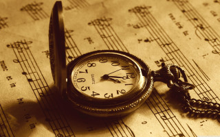 Pocket watch sheet music chain - a pocket watch free wallpaper
