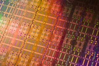 Circuit board holography raytraced cityscape - the same color free wallpaper