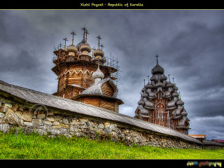 Stone wall building steeple cross - andrei rublev free wallpaper