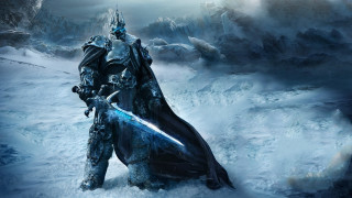 Man suit sword snow mountains 2 - a sword in the snow free wallpaper