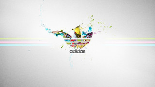 Adidas colorful logo multicolored stripe 2 - a splash of paint free wallpaper for desktop