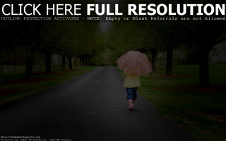 Rainy umbrella walking art photography - here full resolution free wallpaper