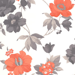 Orange grey flower pattern white - a flower pattern free wallpaper for tablet