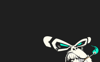 Cartoon stick greenlight black white - angry free wallpaper