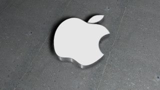 White apple logos ambient occlusion - a white apple logo free wallpaper