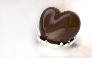 Chocolate heart milkshake white background - anthony devas free wallpaper