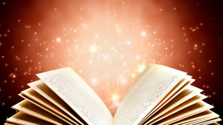 Book opened table red background - book cover free wallpaper for desktop