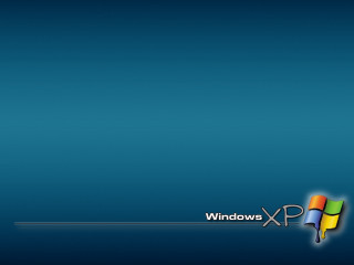 Blue background windows xp logo - a black line free wallpaper