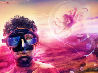 Man mask goggles octopus surreal - surreal free wallpaper