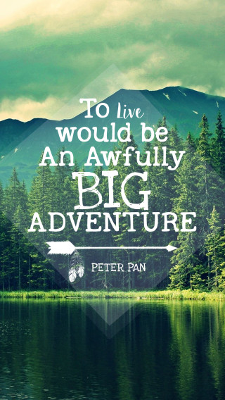 Quote lake mountain forest nature 2 - storybook illustration free wallpaper for mobile