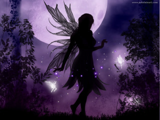 Fairy wings full moon butterflies - a fairy free wallpaper