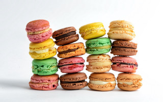 Macaroons colorful flavors stacked m - camille bombois free wallpaper
