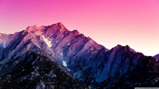 Mountain range pink sky background - bob ross free wallpaper
