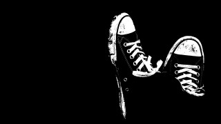 Shoes white laces dark image - a pair of shoes free wallpaper