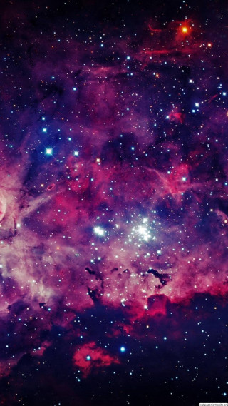 Stars cluster purple background blue - free stars wallpaper for mobile