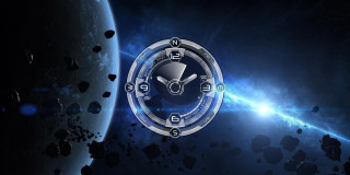 Space station clock planet blue - a planet in the background free wallpaper for desktop