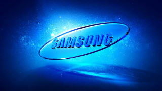Blue samsung logo dark background - letterism free wallpaper for desktop