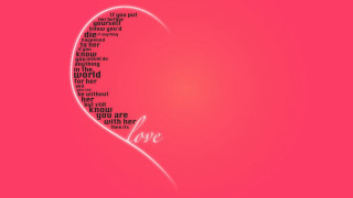Pink background heart love message - a heart free wallpaper for desktop