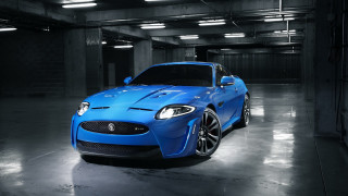 Blue sports car garage lights - a garage free wallpaper