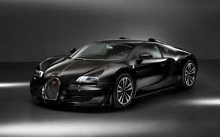 Black bugatti dark room spotlight 3 - a black bugatti car free wallpaper