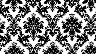 Black white damask pattern large 4 - fine foliage lace free wallpaper for desktop