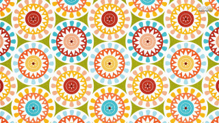 Colorful pattern circles flowers white 2 - a colorful pattern free wallpaper