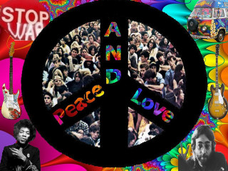 Peace sign people guitar hippie - a peace sign free wallpaper