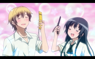 Couple holding cell phone in - their hand free wallpaper