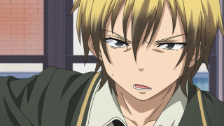 Blonde man white shirt serious - tachisme free wallpaper